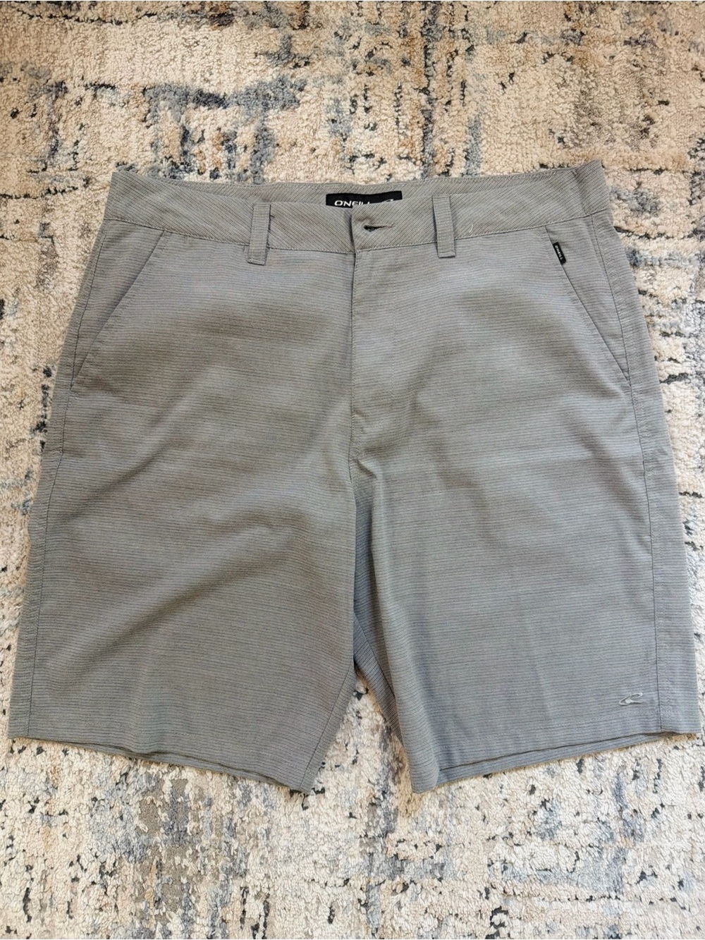 O'Neill Men's Light Gray Flat Golf Shorts
